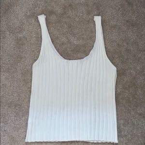 White Knit Tank Top